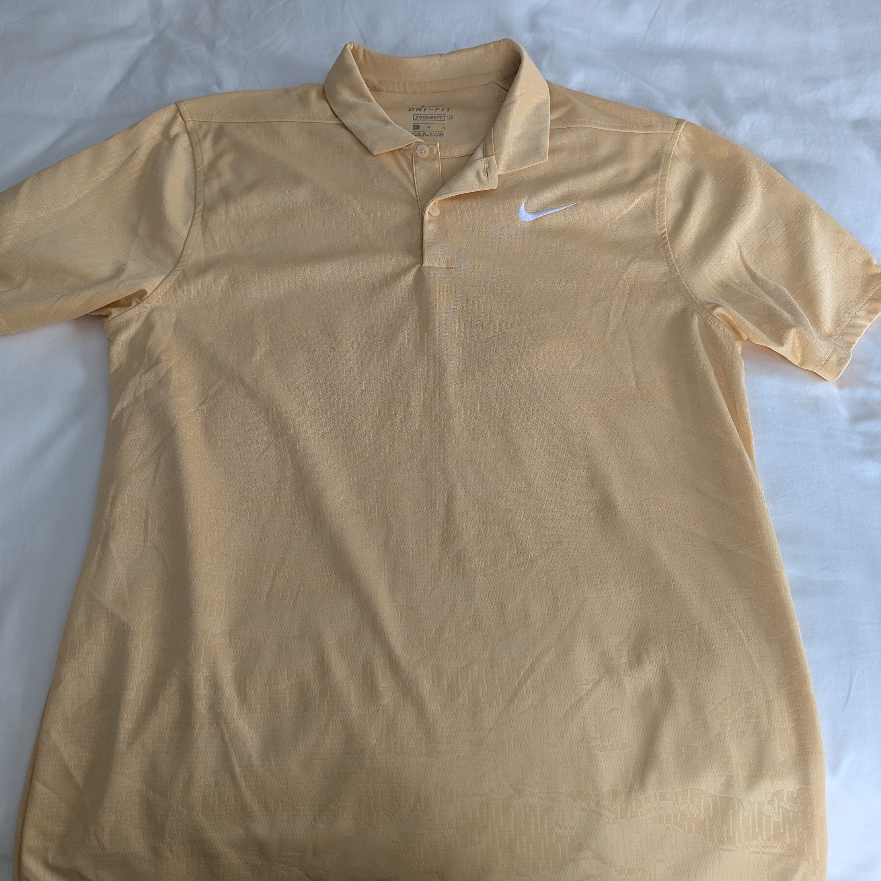 Nike Mens Light Yellow Polo Shirt